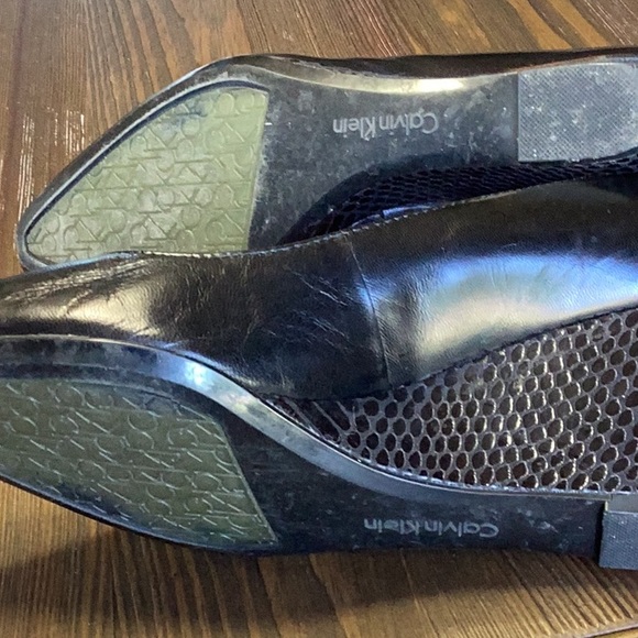 FINAL SALE PRICE Like New Calvin Klein Croc Wedges - Picture 6 of 7